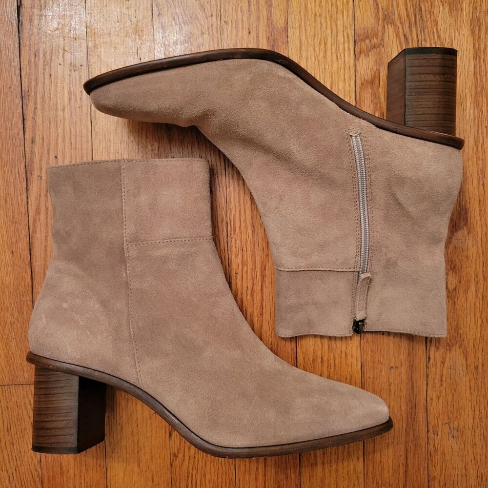 Patina 11 Suede Ankle Boots 41 VERO Square Toe Handmade Portland Leather
